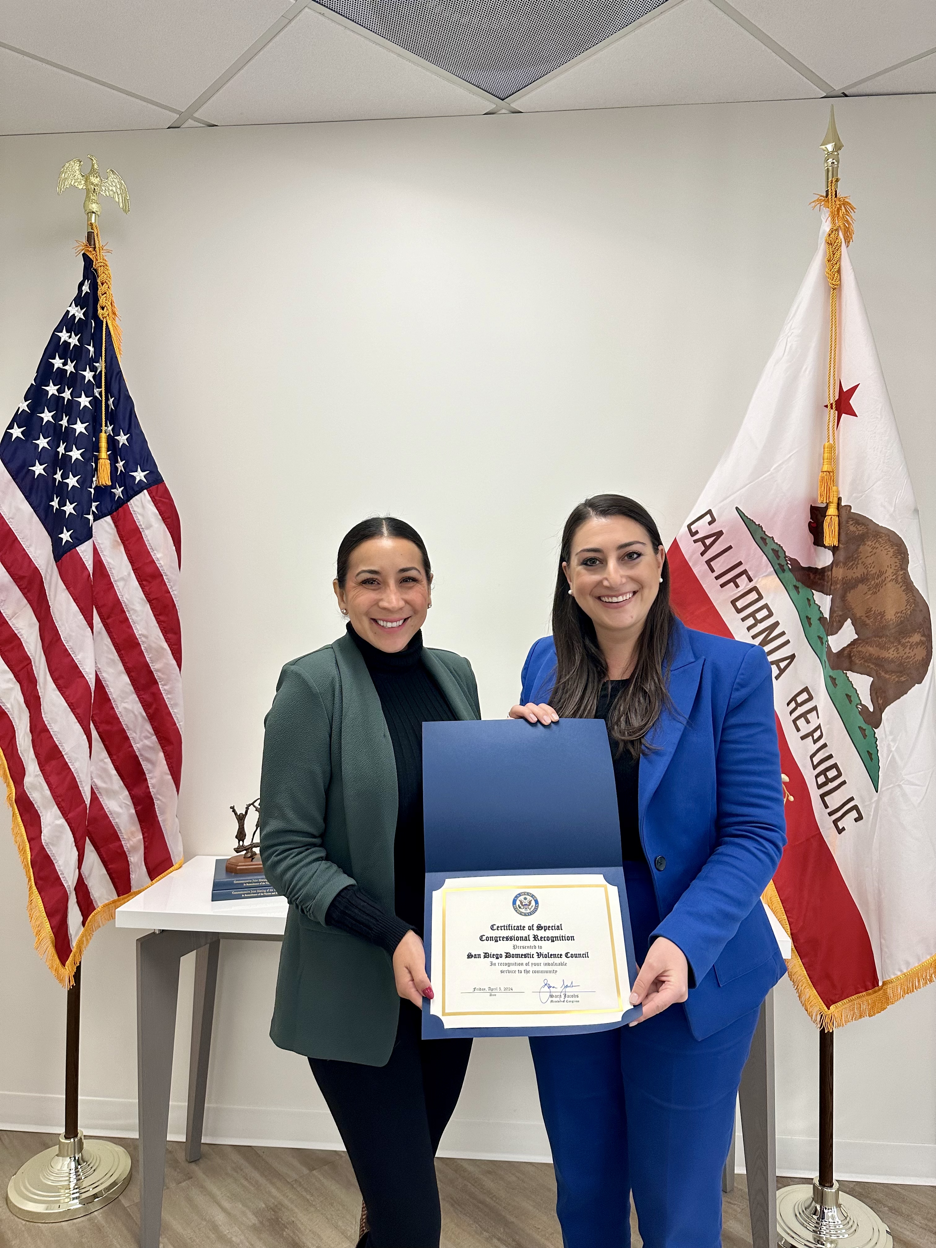 Dr. Rodriguez receiving congressional recognition